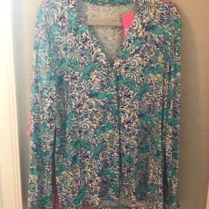 NWT Lilly Pulitzer button down top large
